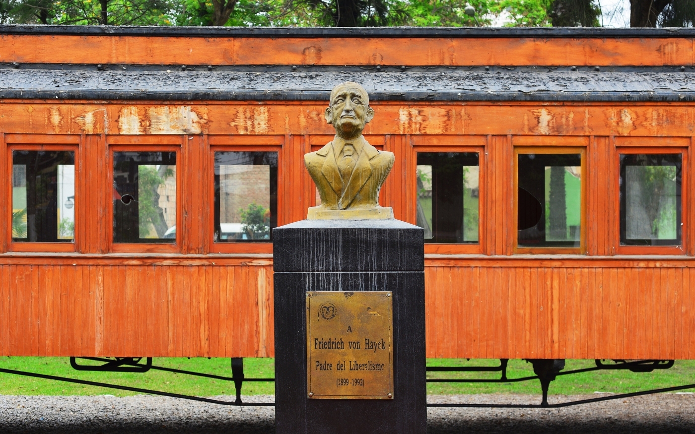 Bust of Friedrich Hayek in Lima