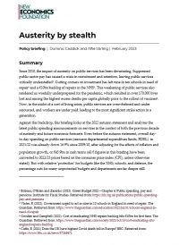 Austerity by stealth